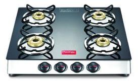 Prestige Glass Top 4 Burner Gas Stove