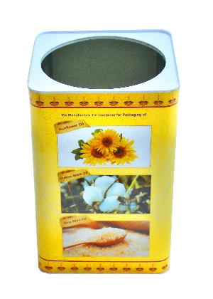 5 Ltr Square Tin with Full Offset Printing