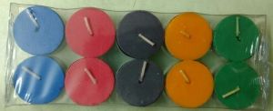 10 Pcs Multi Colored Tea Light Candles