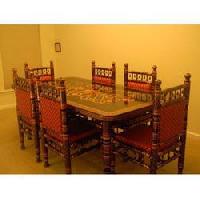 Rajwadi Wooden Dining Table Set