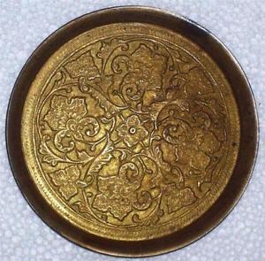 Floral Brass Tray