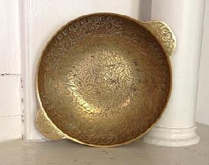 Floral Brass Bowl