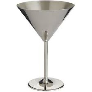 steel martini glass