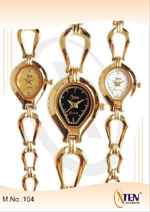 Golden Ladies Wrist Watch
