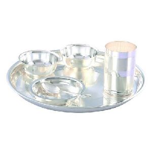 Silver Plated Dinner Thali Set