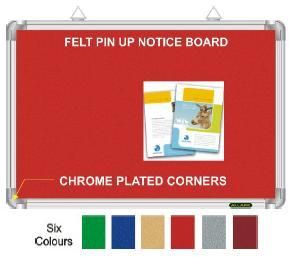 Hanging Series Chrome Plated Corner Felt Pin Up Notice Board