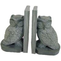 Grey Stone Owl Bookend