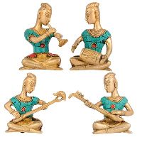 4 Set Musician Boys Statue