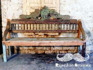 Antique Reclaimed Wooden Bench