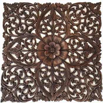 Carved Wooden Wall Decor