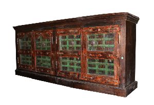Reclaimed Wooden Cabinet With Antique Door