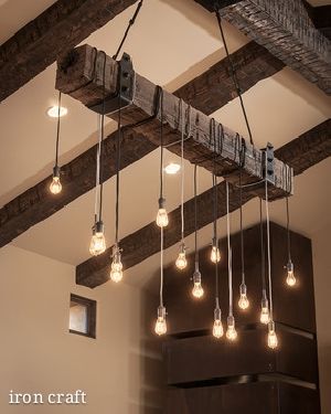 wooden light chandelier