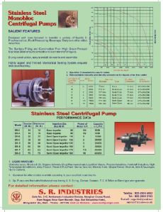 S. S.Centrifugal Pump