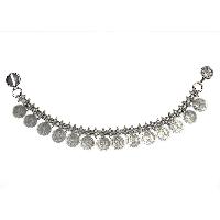 Antique Silver Coin Anklet Payal