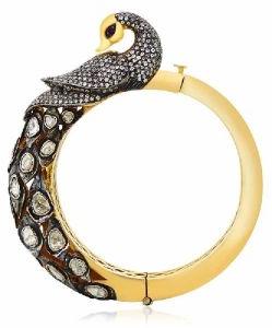 Kundan Stylized Peacock Kada