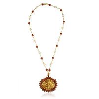 Temple Ganesha Coral Necklace