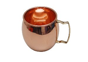 Brass Handle Plain Barrel Mug