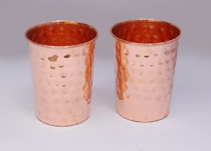 Copper Hammered Glass