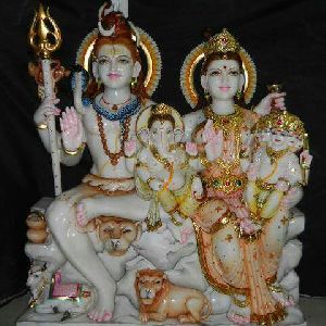 Marble Shiv Family Statues