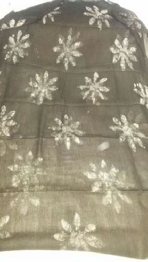 Dabu Print Cotton Silk Fabric