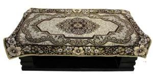 Chenille Brown Table Cover