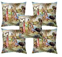 Village Print Cushion Cover