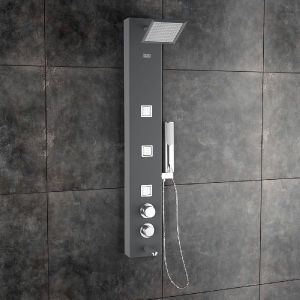 Ariel Black Shower Panel