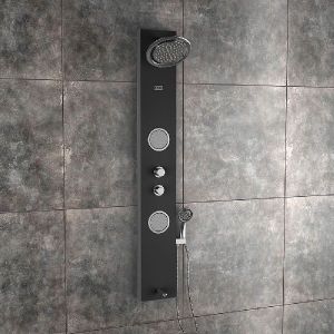 Eris Black Shower Panel