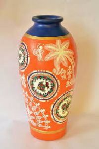 hand painted flower vases
