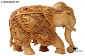 Wooden Carving Elephants