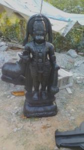 Black Stone Hanuman Statue