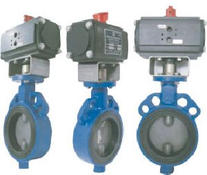 Rubber Seat Butterfly Valve With Actuators