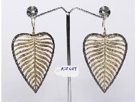 Antique Style Leaf Shaped Earrings