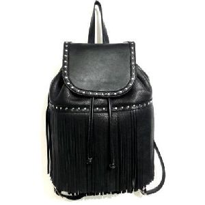 Ladies Leather Riveted Backpack Bags