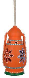 RURALSHADES Terracotta Hand Painted Hanging Lantern Lamp