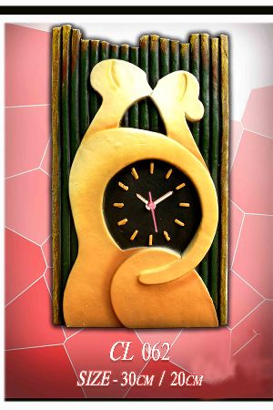 Terracotta Couple Wall Clock