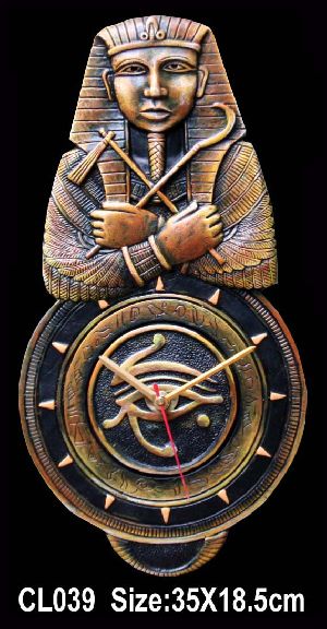 Terracotta Egyptian Mummy Wall Clock