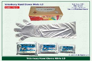 VG-4 White Veterinary Full Hand Gloves
