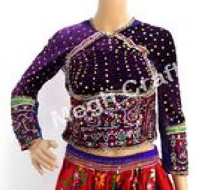 Indian EmbroiderBanjara Hand Embroidered Kutch Girl\\\'s Topy Mirror Work Blouse Top