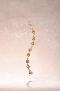 Silver Plated Citrine Swarovski Crystals Bracelet