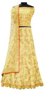 Tussar Colour Embroidered Lehenga Set