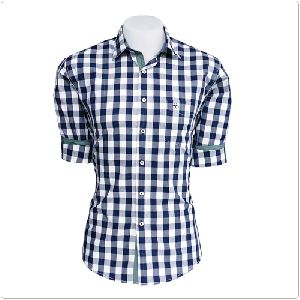 Blue Check Casual Shirts