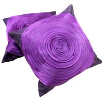 Contemporary Purple Color Tissue Throw Pillow Cushion Covers