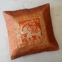 Embroidered Silk Cushion Pillow Cover