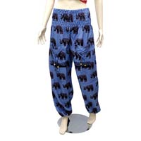 Casual Aladdin Afghani Boho Hippie Pant in Cotton Fabric with Elastic Waist