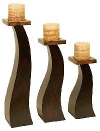 Wooden Candle Holders