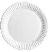 White paper plate