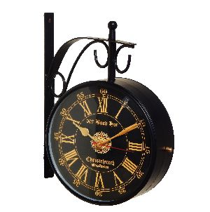 Double sided Railway station clock