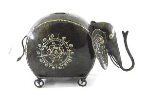 Iron Handmade Elephant Shaped Coin Boxes