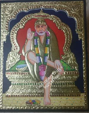 Sai Baba Tanjore Painting 01